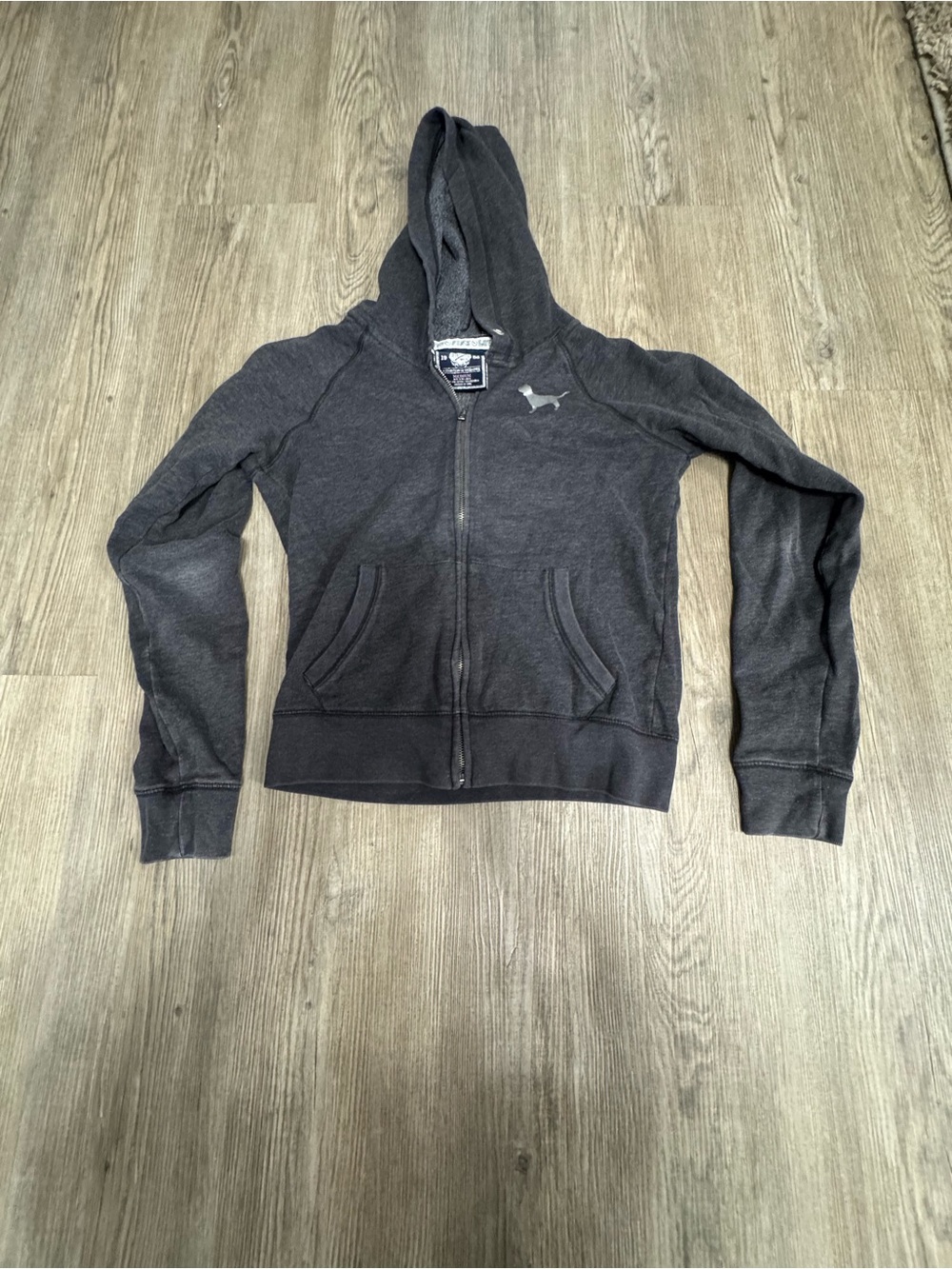 Y2K VTG Victoria's Secret Full-Zip Fleece Jacket Hooded Women's Size M